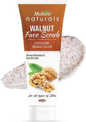 Multani naturals Walnut Face Scrub | Removes Blackheads & Dead Skin Cells - Scrub(125 ml)