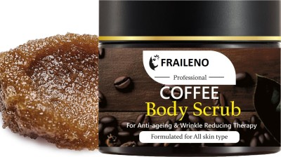 FRAILENO Exfoliating Coffee Body Scrub for Tan Removal, Soft-Smooth Scrub(200 ml)