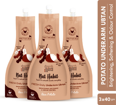 Nat Habit Underarm Darkness Removal Cream Scrub, Whitening, Odour Control�-�Raw�Potato Scrub(120 g)