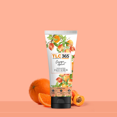 TLC 365 Orange & Apricot Exfoliating Face Scrub: Lightens Tan, Unclogs Pores Scrub(100 ml)