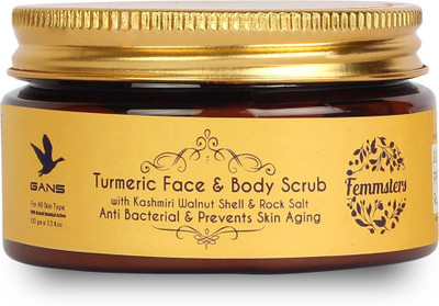 GANS Turmeric (Haldi) Face And Body Scrub For Tan, Dead Skin and Hyperpigmentation Scrub(100 g)