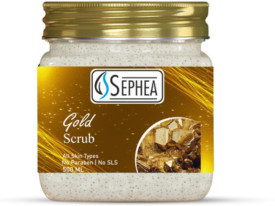 SEPHEA Gold Facial Massage Scrub| Face And Body Scrub | For All Skin Types 500 ml Scrub(500 ml)