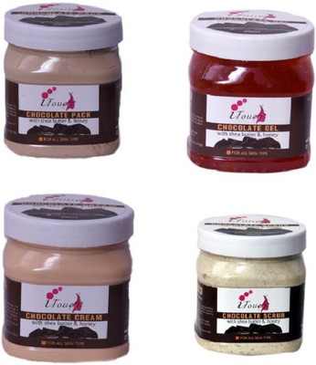 I TOUCH HERBAL CHOCOLATE PACK GEL CREAM SCRUB 500 GM X 4 Scrub(2000 g)