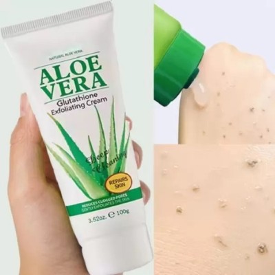 GABBU Aleo vera Natural Deep Dead Skin Removing Cleansing Face & Body Cleansing Gel Scrub(100 g)