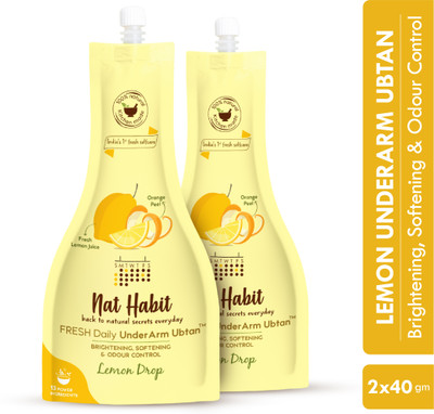 Nat Habit Underarm Darkness Removal Cream Scrub, Whitening, Odour Control-Lemon�Drop Scrub(80 g)