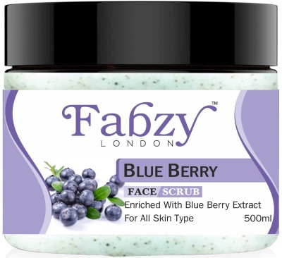 fabzy London Blue Berry Scrub For Face & Body | Cleanser Scrub for Exfoliation 500ml Scrub(500 ml)