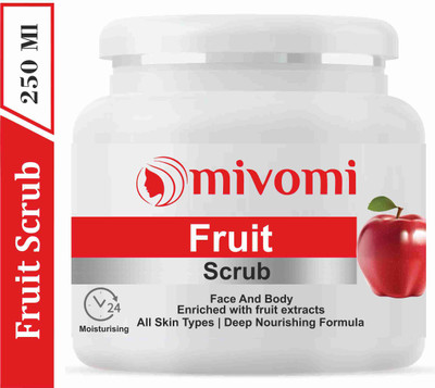 MIVOMI Fruit Face Scrub Enriched With Natural Extracts And Aroma Oil 250 ml Scrub(250 ml)