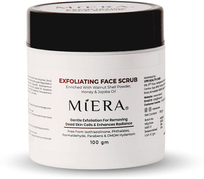Miera Exfoliating Face Scrub – Deep Cleanser & Natural Exfoliator, Radiant Smooth Skin Scrub(100 ml)