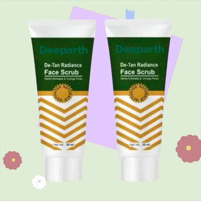 Deeparth De-Tan Radiance Face Scrub -/2pic Scrub(50 ml)