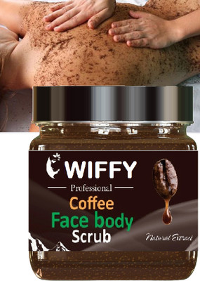 Wiffy Coffee Scrub for face and body |Deep Cleansing | Glowing skin Scrub(380 g)