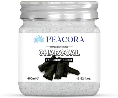 PEACORA CHARCOAL FACE & BODY SCRUB Scrub(400 ml)