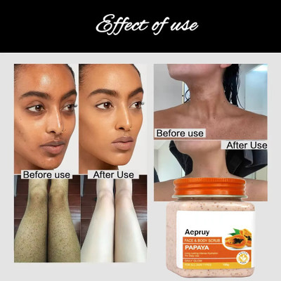 AEPRUY new Papaya Massage Scrub | Face And Body Scrub | For All Skin Types Scrub(150 ml)