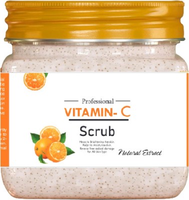 KAIASHA Scrub For Face & Body (Vitamin C Scrub, 380 ML) | All Skin Cleanser  Scrub(380 ml)