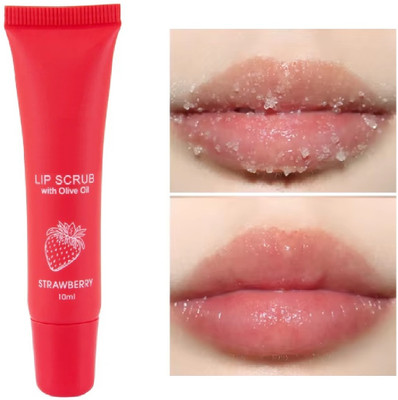 GULGLOW99 Strawberry Lip Care Scrub Balm Cream Exfoliating Moisturizing Nourish Smooth Scrub(10 ml)