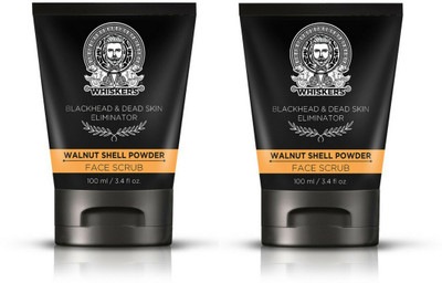 WHISKERS Walnut Face Scrub ( Pack of 2 ) Scrub(100 ml)