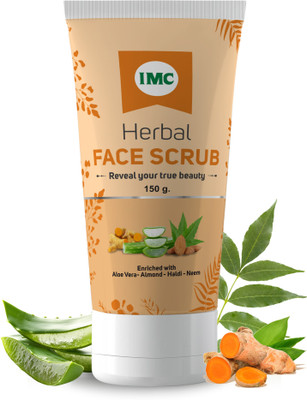 IMC Herbal Face Scrub | Helps In D Tanning | Helps to Remove Blackheads and Natural Scrub(150 ml)