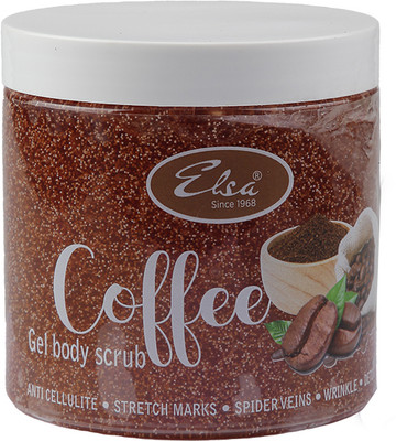 Elsa Coffee Gel Body Scrub | Anti-Cellulite, Stretch Marks | Unisex - 500g Scrub(500 g)