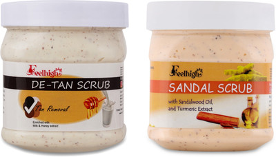 feelhigh Sandal Scrub & de-tan tan removal scrub- face & body scrub Scrub(500 ml)