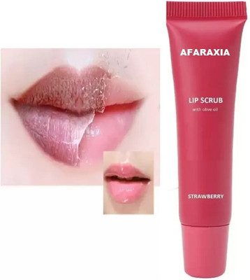 AFARAXIA Strawberry Lip Scrub Heals Dry & Chapped Lips Scrub(10 ml)