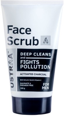USTRAA Face Scrub for Men - with Activated charcoal | Fights blackheads Scrub(100 g)