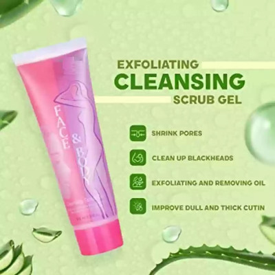 FELICECHIARA Best Face And Body Cleansing Aloe Gel Scrub Pack Of 1  Scrub(100 ml)