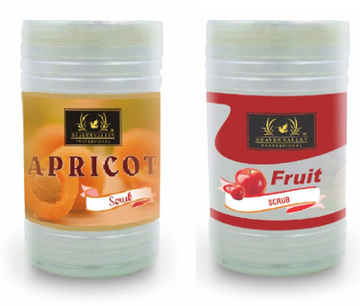 Heaven Valley Professional Apricot Scrub 900ml & Fruit Massage Scrub 900ml Open & Cleanse Pores Scrub(1800 ml)