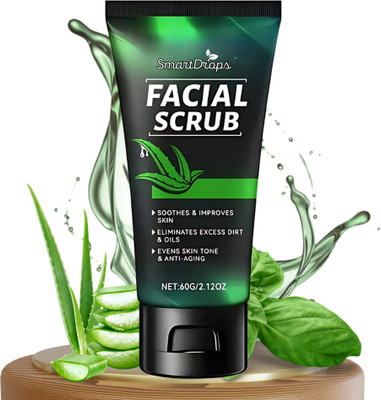 smartdrops Professional AloeVera-Radiance &GlowDead - Skin Remover Scrub For Men And Woman Scrub(60 g)