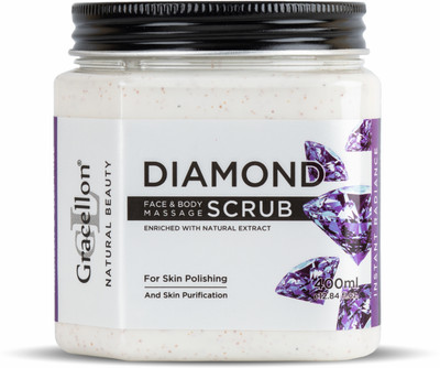 Gracellon Diamond Face and Body Massage Scrub | Instant Radiance Scrub(400 ml)