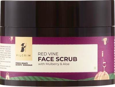 Pilgrim Red Vine Face Scrub for Glowing Skin (50g) | Tan Removal | De-Pigmentation | Anti-Ageing |For Dry, Oily, Combination Skin | Men & Women Scrub(50 g)