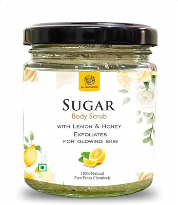 Almasnoon Al masnoon lemon honey sugar body scrub for exfoliates & glowing skin Scrub(250 g)