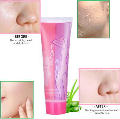PERLENTE Face & Body Cleansing Scrub Gel Face & Body Scrub for Skin Cleansing Scrub Gel Scrub(100 g)