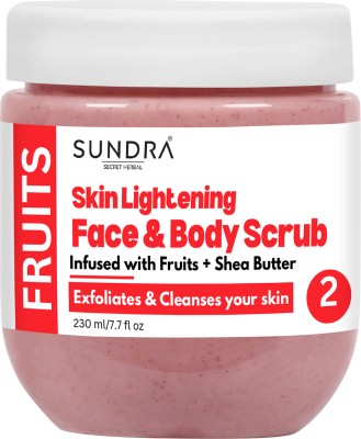 Sundra Secret Herbal Fruits Skin Lightening Scrub For Face & Body | For Women & Men Exotic Fruit Scrub(230 ml)