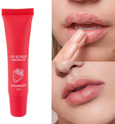 GULGLOW99 Strawberry Lip Exfoliating Scrub For Dark, Dry & Chapped Lips  Scrub(10 ml)