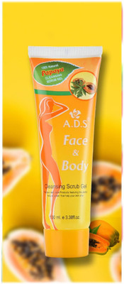 ads Face And Body Cleansing Papaya Scrub Gel-D72 Scrub(100 ml)