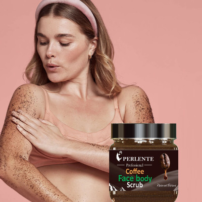 PERLENTE Gel Coffee Face Scrub all skin type and Glow, Deep Cleansing, Pimples Scrub(200 ml)