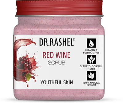 DR.RASHEL Red Wine Scrub For Face & Body with Red Wine Extracts | Skin Rejuvenating Scrub(380 ml)