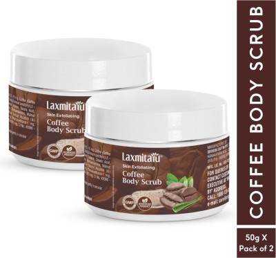 Laxmitaru Coffee Body Scrub For Exfoliating Skin|Each 50 g x Pack of 2 Scrub(100 g)