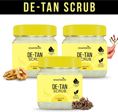 smartdrops Face Scrub With Walnut and De-Tan Formula for Clean Skin Routine Scrub(750 g)
