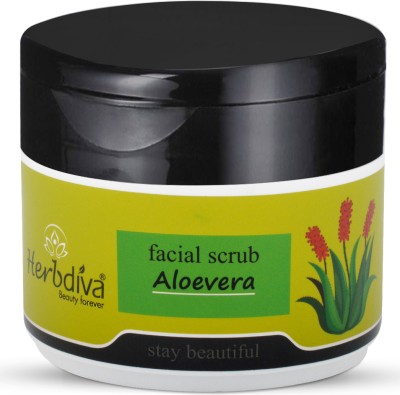 Herbdiva Aloevera Face Scrub, Refreshing, Nourishing, Deep Cleansing, Hydrate The Skin Scrub(250 g)