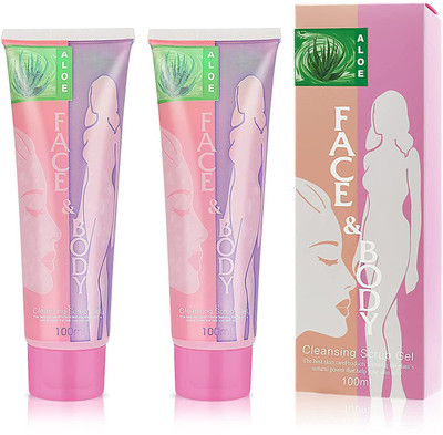 ShopCircuit Face and Body Cleansing Gel Scrub (Pack of 2 100 ml Each)  Scrub(200 g)