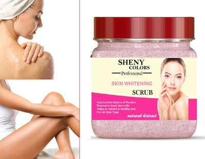 SHENYCOLORS DAILY BODY AND FACE GLOW FOR PINK STRAWBERRY SCRUB Scrub(380 g)