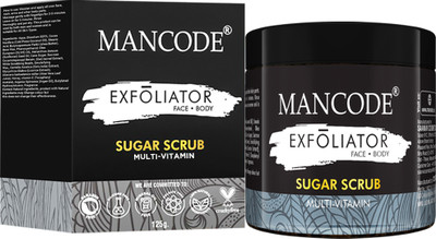 MANCODE Sugar Body Scrub for Tan Removal & Exfoliation Glowing Soft Skin Men Women  Scrub(125 g)
