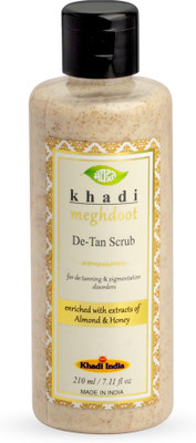 KHADI MEGHDOOT Almond and Honey De Tan Scrub , 210 ml Scrub(210 ml)