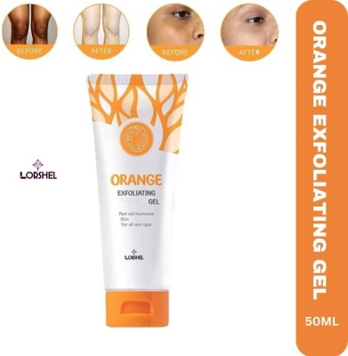 LORSHEL Natural Orange Exfoliating Gel for Skin Nourishment - Moisturizes and Softens Scrub(60 ml)