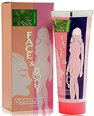 FELICECHIARA Professional Gel enriched Face & Body Cleansing scrub Aloevera Scrub(100 ml)