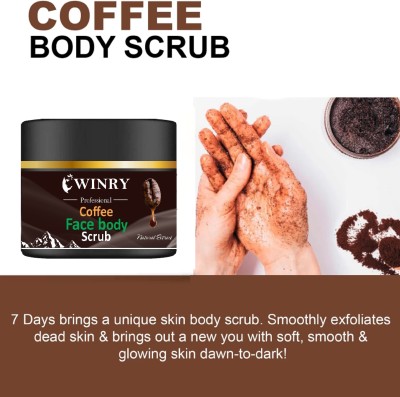 winry Coffee face scrub for D Tan, Skin Brightening and Remove Blackheads Scrub(380 g)