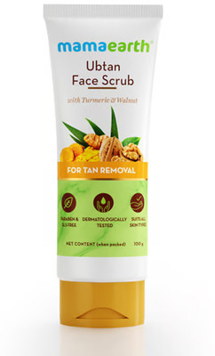 Mamaearth Ubtan Scrub For Face� for Tan Removal with Turmeric & Walnut Scrub(100 g)