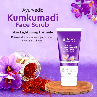 Globus Naturals Ayurvedic Kumkumadi Skin Lightening Set of 1 Face Scrub(100 g)