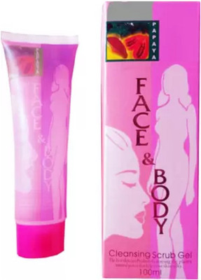 Aylily Face And Body Cleansing Papaya, Strawberry, Alovera Gel  Scrub(100 ml)