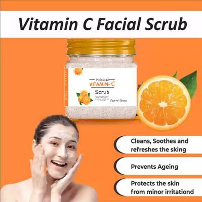 KAIASHA You Need a Vitamin C Scrub (DEEP CLEANSING SKIN FACE SCRUB FOR ALL SKIN TYPES) Scrub(380 ml)